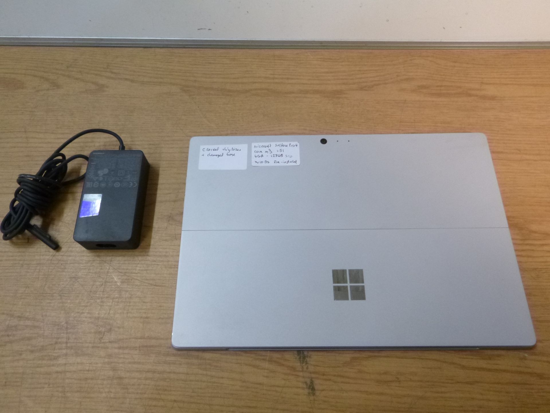 MICROSOFT SURFACE PRO 4 CORE M3 1.51GHZ, 4GB RAM, 128SSD, W10 PRE INSTALLED. WITH PSU. DAMAGED - Image 6 of 6