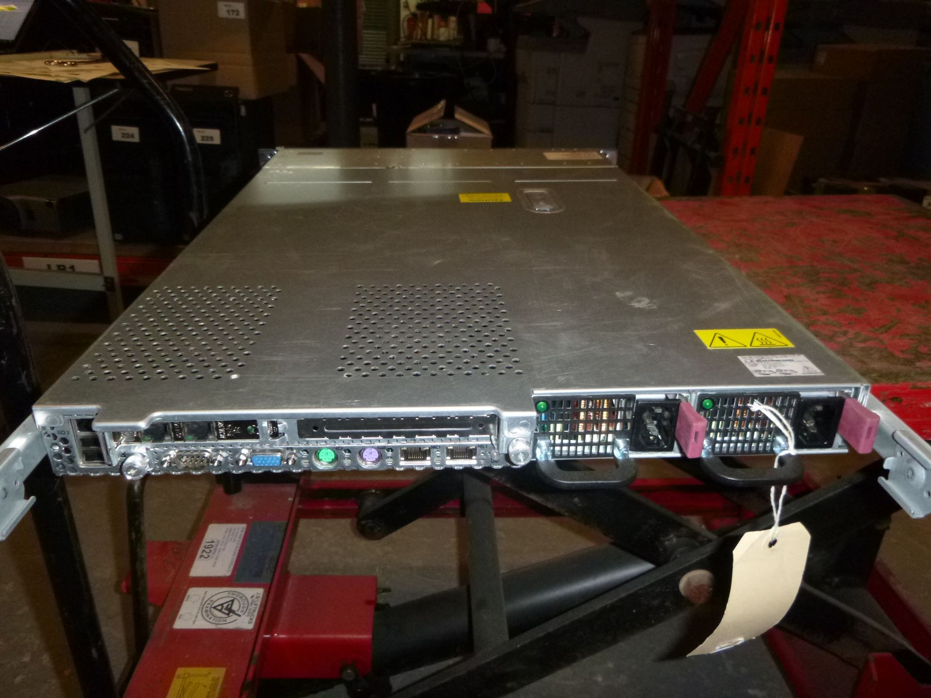 HP PROLIANT DL360 G5 1U RACKMOUNT FILESERVER. QUAD CORE 2.5GHZ PROCESSORS (E5420), 4GB RAM , 4 X - Image 2 of 2