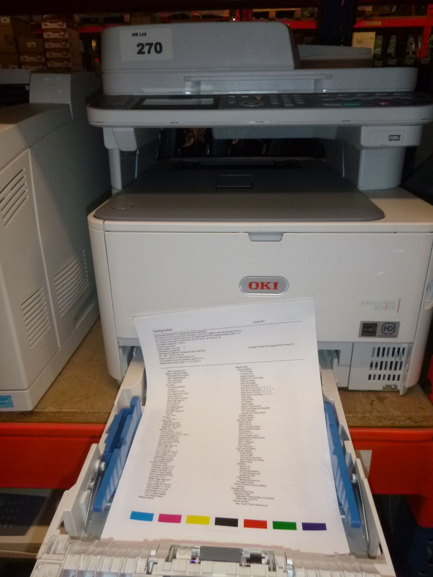OKI ES5462W HIGH DEFINITION MULTI FUNCTION COLOUR LASER PRINTER. WITH TEST PRINT - Image 2 of 2