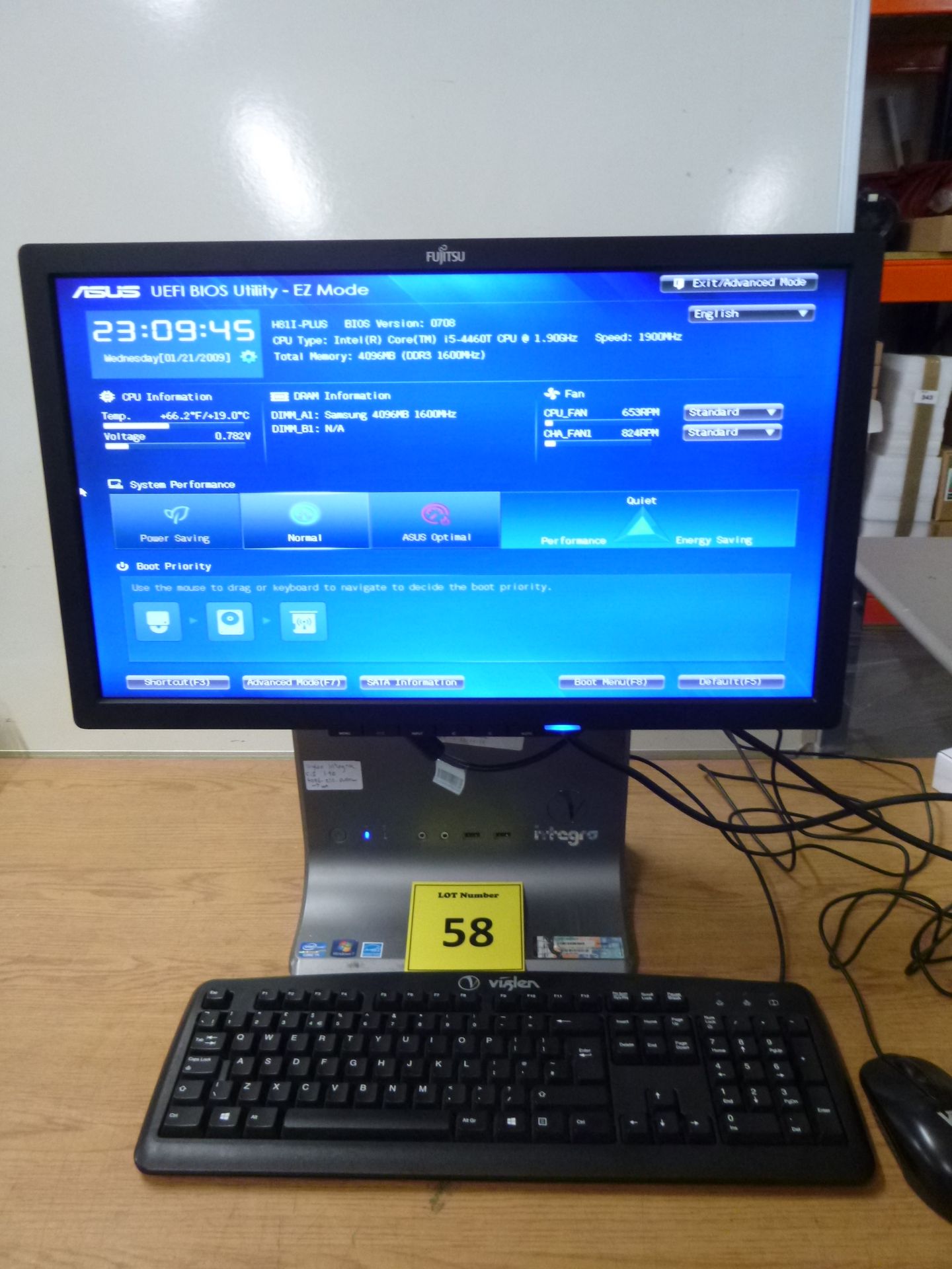 VIGLEN INTEGRA ALL IN ONE SYSTEM. CORE i5 4460T @ 1.9GHZ, 4GB RAM, 250GB HDD, DVDRW WITH 22" TFT