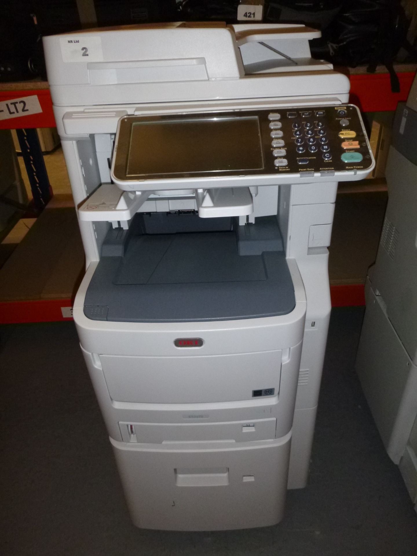 OKI ES7470 MULTIFUNCTION PRINTER ON WHEELS . WITH TEST PRINT