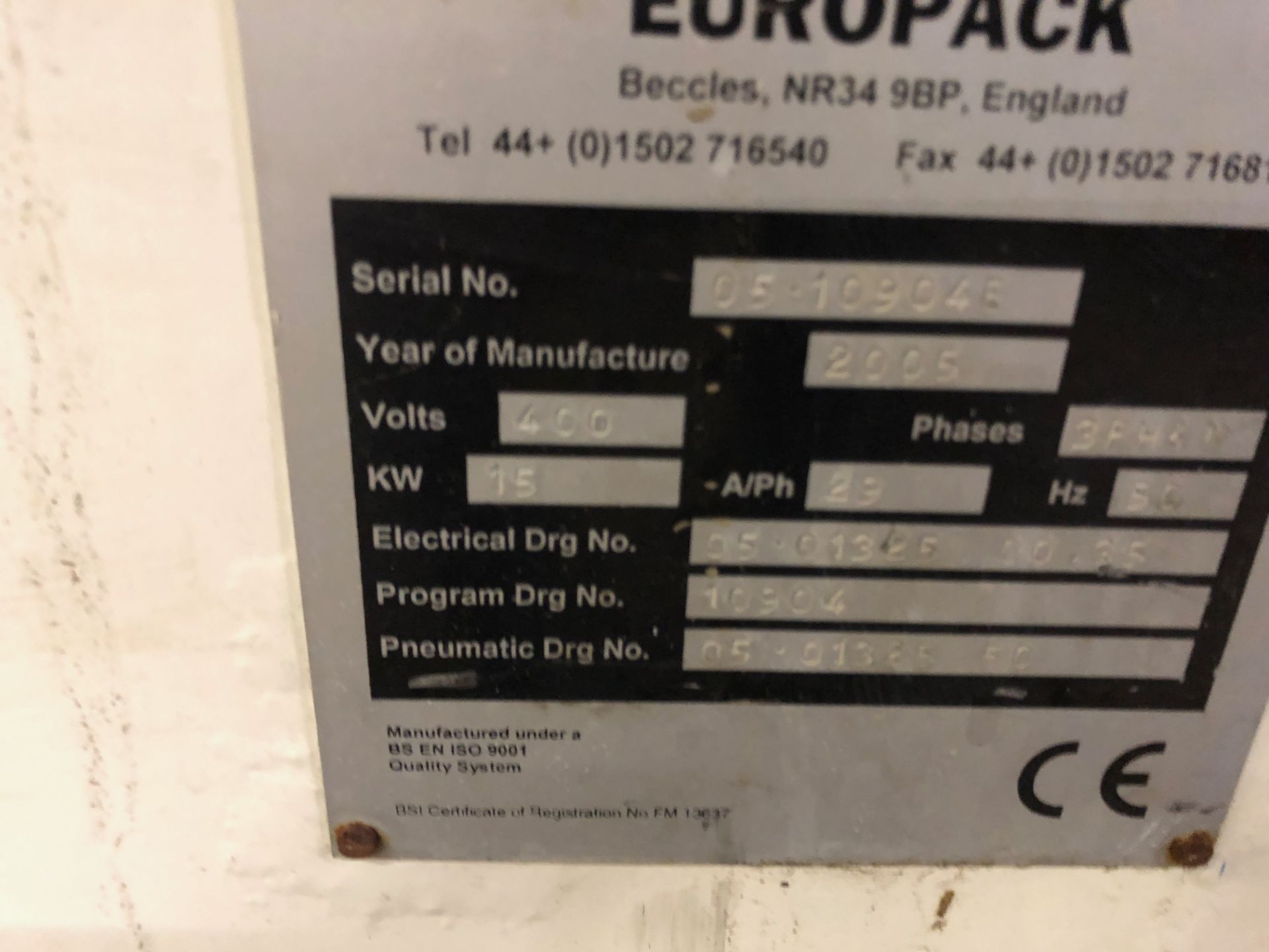 Euro pack packing machine - Image 2 of 2