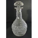 COLLECTABLES - A stunning antique cut glass decant