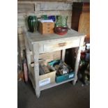 FURNITURE/ HOME - An antique distressed pine washs