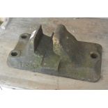 RAILWAYANA - A cast iron railway sleeper chair, st