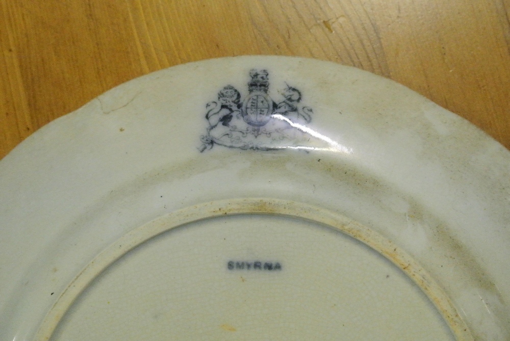 CERAMICS - An antique hand painted plate with unus - Image 3 of 5