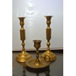 COLLECTABLES - A small pair of brass candlesticks
