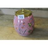 COLLECTABLES - A stunning hand painted pink glass