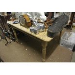 FURNITURE/ HOME - A pine 'plank top' kitchen dinin