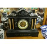 CLOCKS - A stunning antique/ Victorian slate mantl