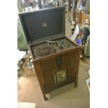 COLLECTABLES - A large HMV wood cased floor standi