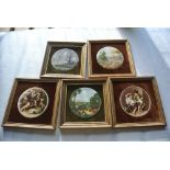 COLLECTABLES - A collection of 5 framed ceramic pl