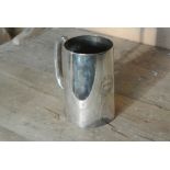 COLLECTABLES - A silver plated tankard with M.G.W.