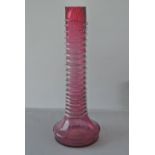 CERAMICS/ GLASS - A stunning Ruby glass posy vase