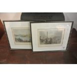 COLLECTABLES - A set of 2 framed Bartlett prints t