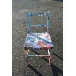 FURNITURE/ HOME - A decoupaged kitchen chair.