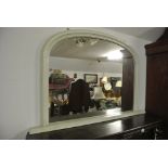 FURNITURE/ HOME - An arch top mantle mirror with d