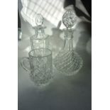 CERAMICS/ GLASS - A collection of 2 decanters to i