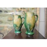 CERAMICS - A collection of 2 vintage Majolica styl