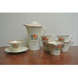 CERAMICS - A scarce Clarice Cliff 'Daffodil' coffe