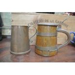 A collection of 2 unusual tankards to include a co