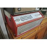 COLLECTABLES - A vintage/ retro red Dansette porta