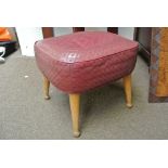 FURNITURE/ HOME - A vintage/ retro red footstool.