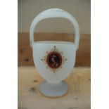 CERAMICS/ GLASS - An unusual antique milk glass ba