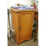 FURNITURE/ HOME - An antique pine bedside locker w