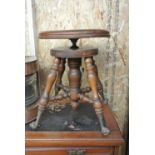 FURNITURE/ HOME - A stunning antique piano stool w
