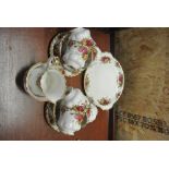 CERAMICS - A Royal Albert Old Country Rose tea set