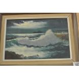 ARTWORK - An original framed oil on board seascape