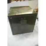 COLLECTABLES - A vintage industrial green locker.