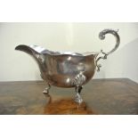 SILVER - A sterling silver sauce boat, produced by