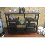 FURNITURE/ HOME - An ornate Oriental carved wood w