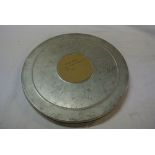 COLLECTABLES - A vintage film can with reel, label