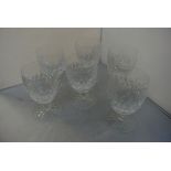 CRYSTAL - A set of 6 Waterford Crystal white wine