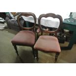 FURNITURE/ HOME - 2 antique dining chairs, in need