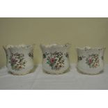 CERAMICS - A set of 3 Aynsley plant pots.