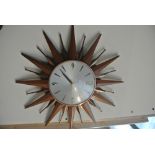 CLOCKS - A vintage/ Mid Century Metamec Sunburst q