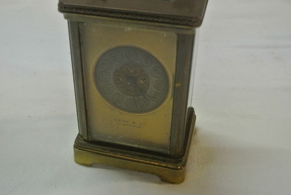CLOCKS - An antique brass cased carriage clock, wi - Image 2 of 4