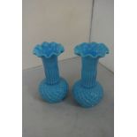 CERAMICS - A pair of antique/ Victorian molded blu