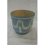 CERAMICS - A large Wedgwood blue Jasper ware plant