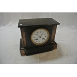 CLOCKS - An antique/ Victorian striking slate mant