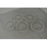 CRYSTAL - A set of 5 unmarked Crystal coasters.