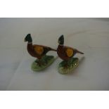CERAMICS - A pair of miniature Beswick Pheasants,