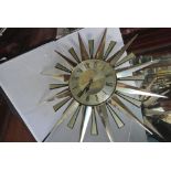 CLOCKS - A vintage/ Mid Century Metamec Sunburst q