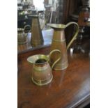 COLLECTABLES - A set of 2 vintage brass & copper j