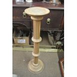 COLLECTABLES - A pine pedestal.