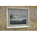 ARTWORK - An original framed oil on board seascape